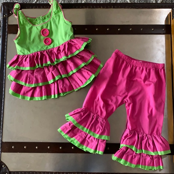 Ruffle mud pie matching set outfit - Picture 1 of 5